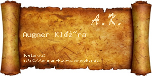 Augner Klára névjegykártya